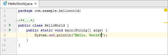 Hello World Java Code